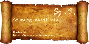 Szunyog Valéria névjegykártya