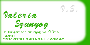 valeria szunyog business card